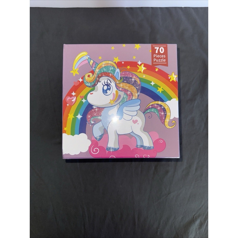 PUZZLE Jigsaw UNICORN Floor Round Best 70 Pieces Brand New Sealed